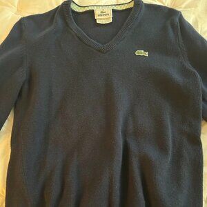 Boys Lacoste Cotton V-neck Sweater